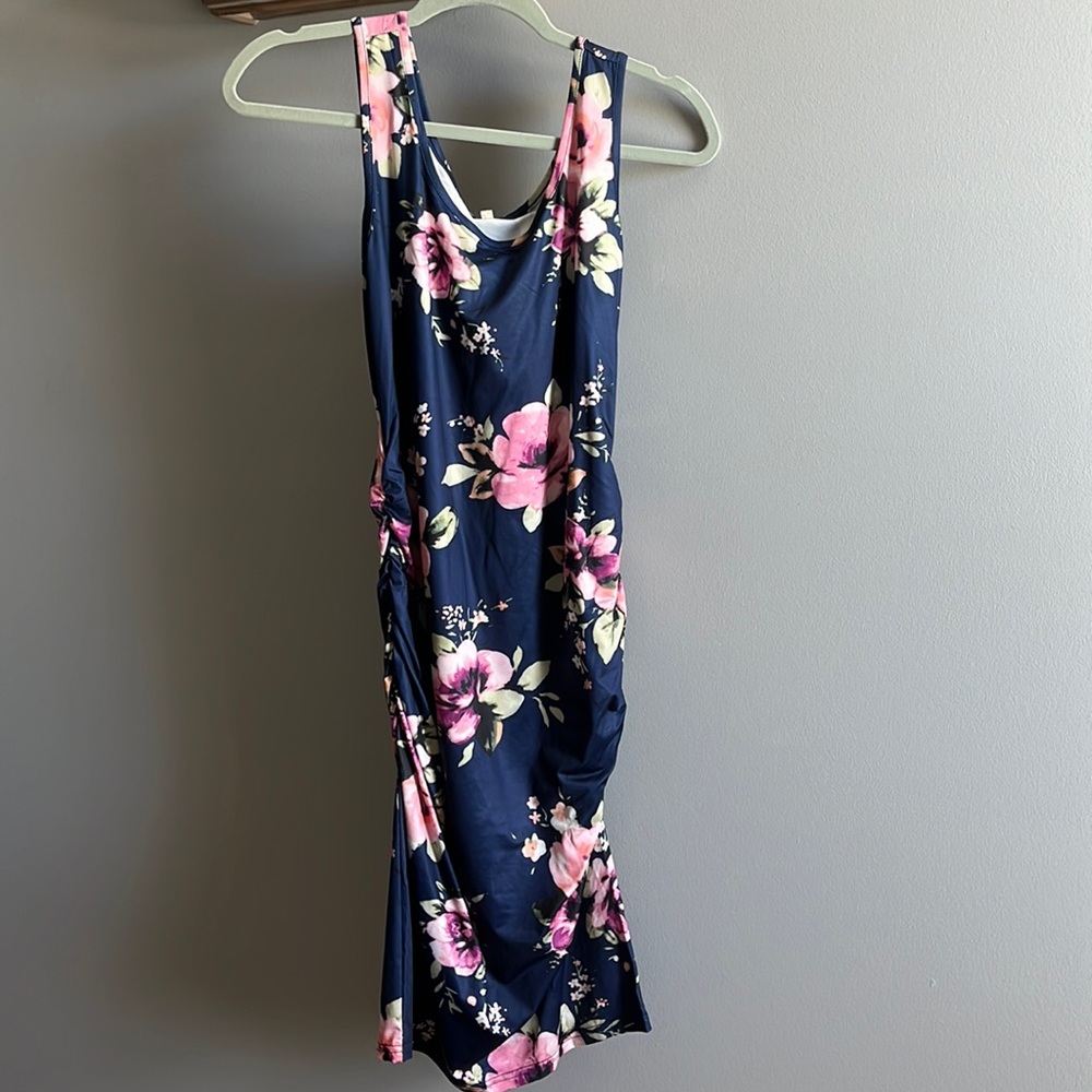 FLORAL MATERNITY BODYCON DRESS